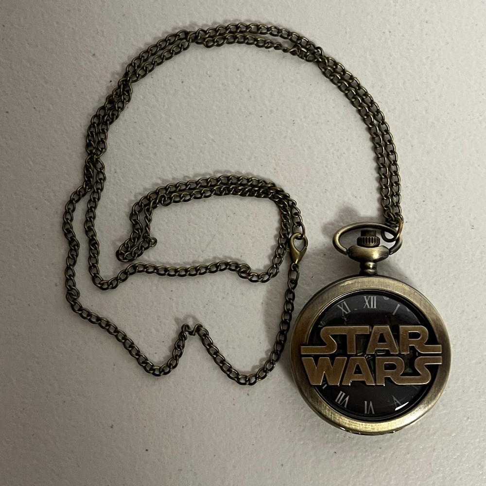Star Wars Logo Black Green Pocket Watch Watches Time Pocketwatch